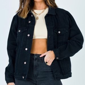 Princess Polly Phoenix Denim Jacket Black XS/S